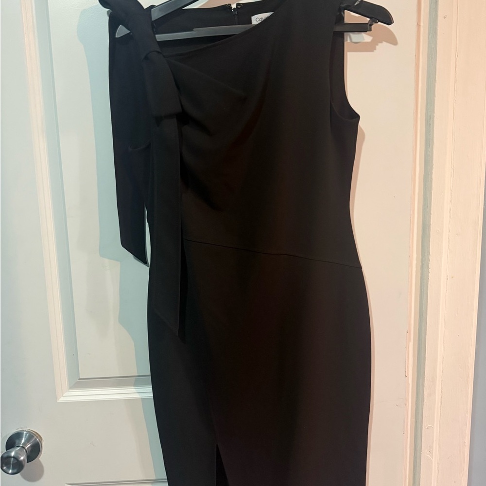 Calvin Klein Black Asymmetrical Dress